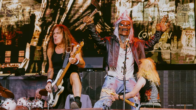 Audience at a Iron Maiden concert